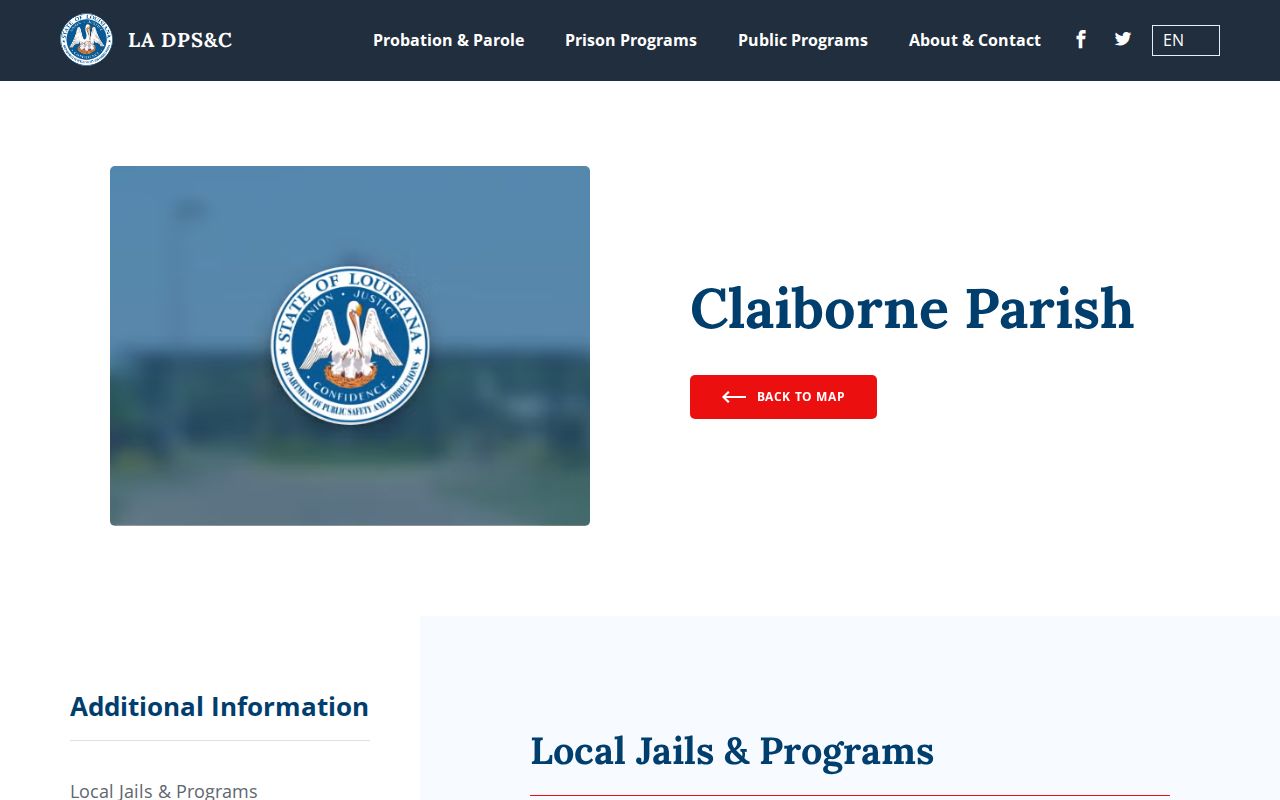 Claiborne Parish Transitional Work Program release record directory listing